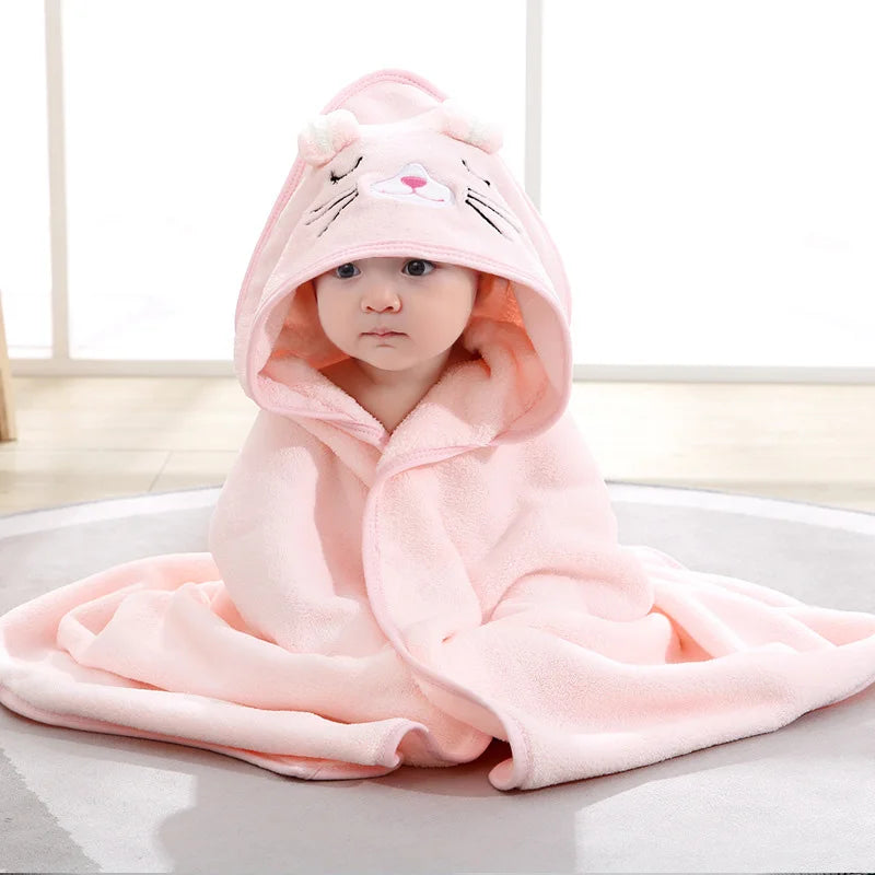 Hooded Baby Towel Blanket (Animal Style)