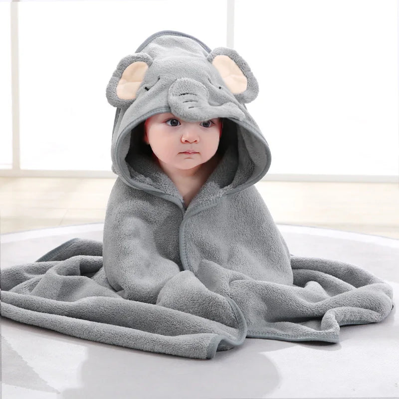 Hooded Baby Towel Blanket (Animal Style)