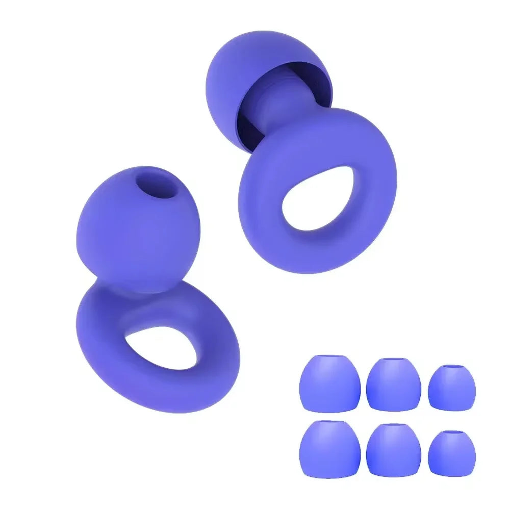 Silicone Noise-Canceling Earplugs (Loop Style)