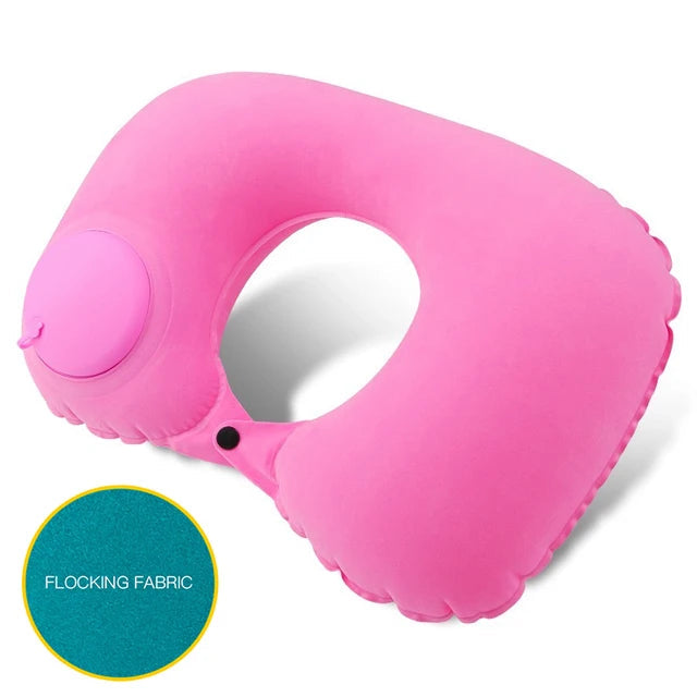 U-Shaped Inflatable Travel Pillow